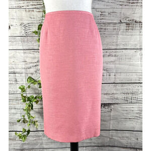 Suit Studio Skirt size 12 Pet Pink Textured Straight Pencil Knee Career Church